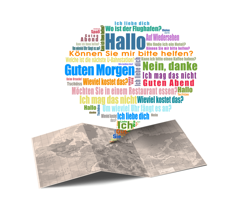 By Day Translations Team (https://commons.wikimedia.org/wiki/File:Useful_German_Travel_Phrases_Word_Cloud.png)